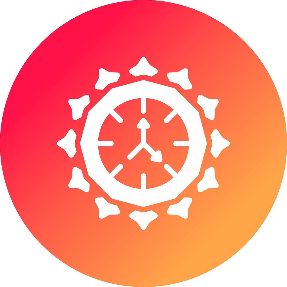 Glyph Gradient Circle Design vector