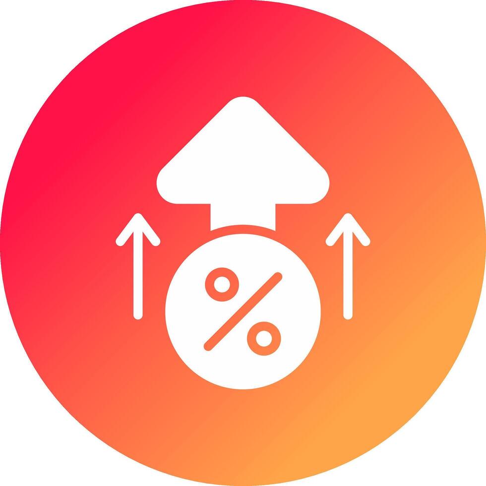 Glyph Gradient Circle Design vector