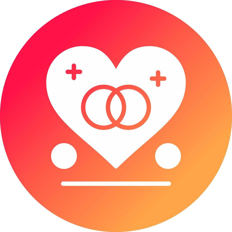Glyph Gradient Circle Design vector