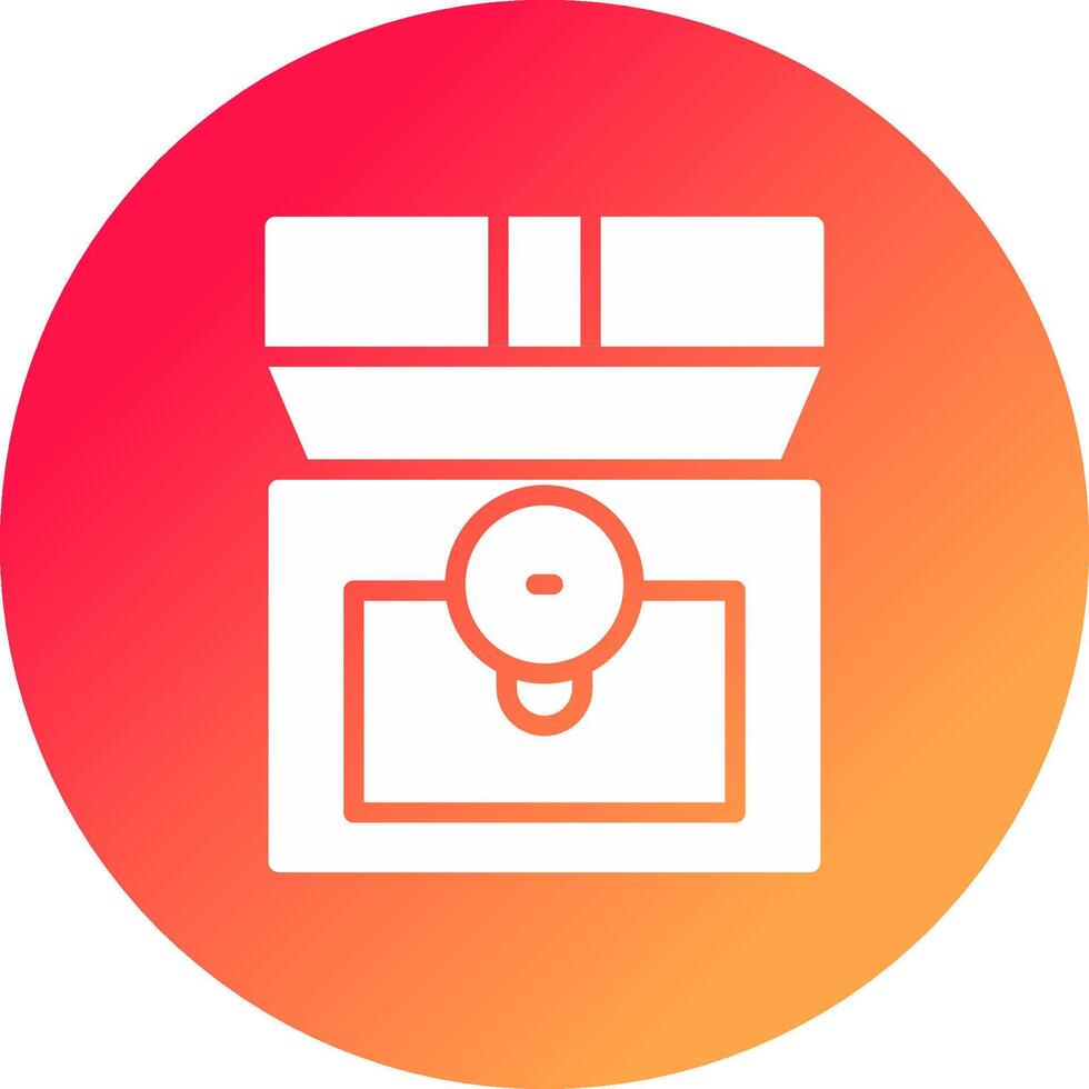 Treasure Chest Creative Icon Design vector