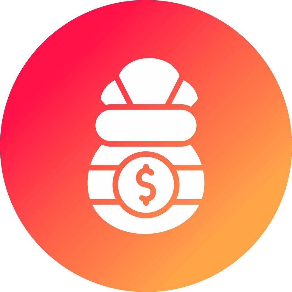 Money Bag Creative Icon Design vector