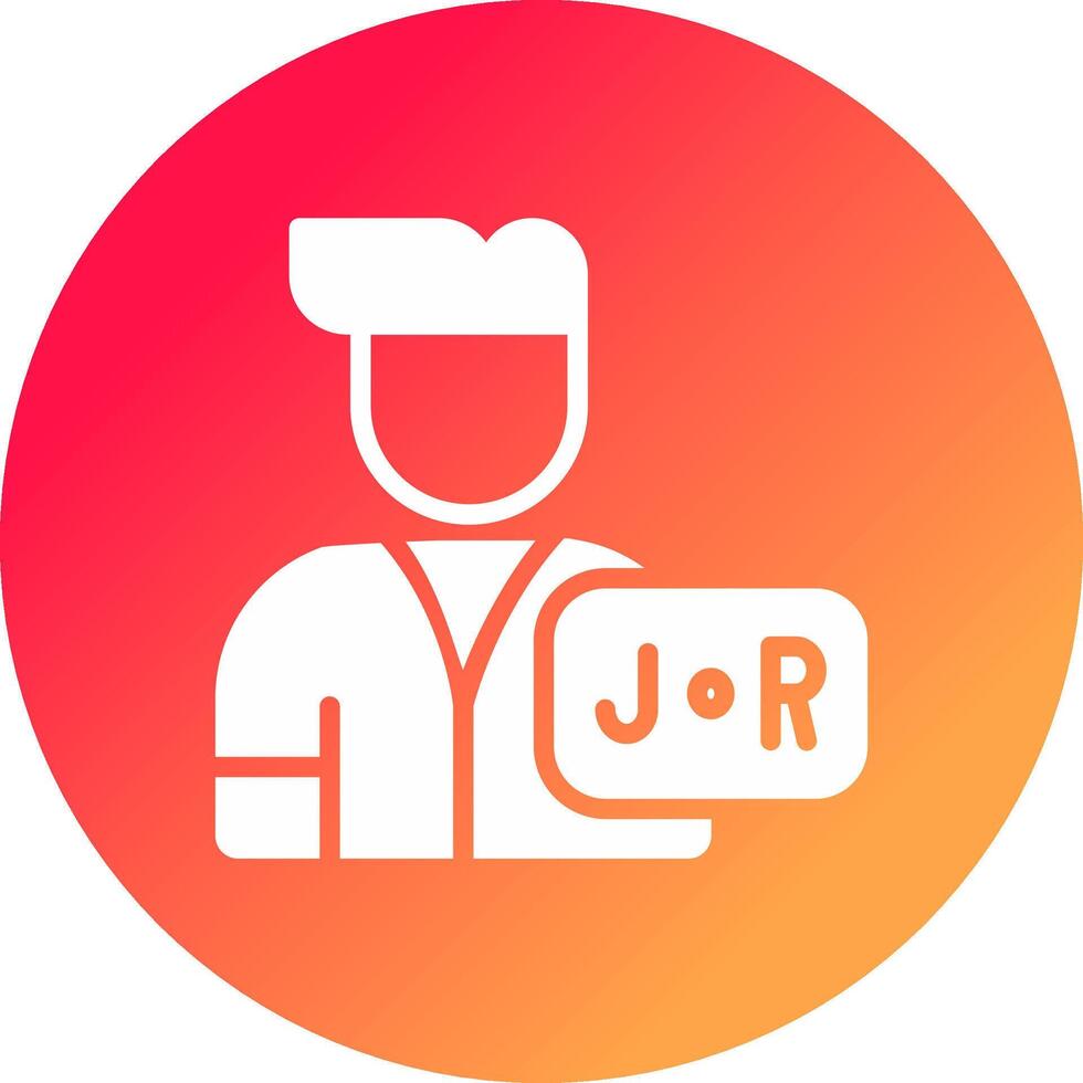 Junior Sales Rep Creative Icon Design vector