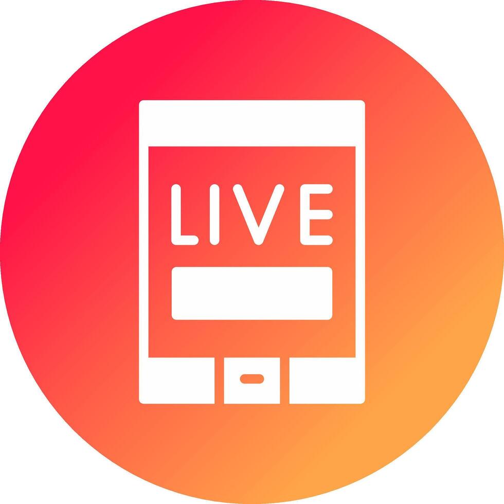 Live Stream Creative Icon Design vector