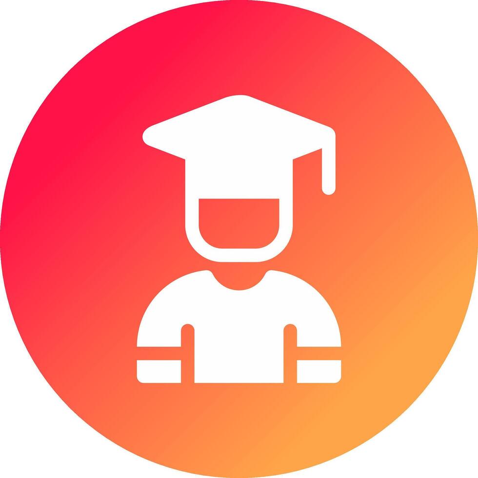 Male Graduate Creative Icon Design vector