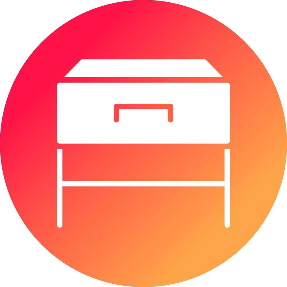 Bedside Table Creative Icon Design vector