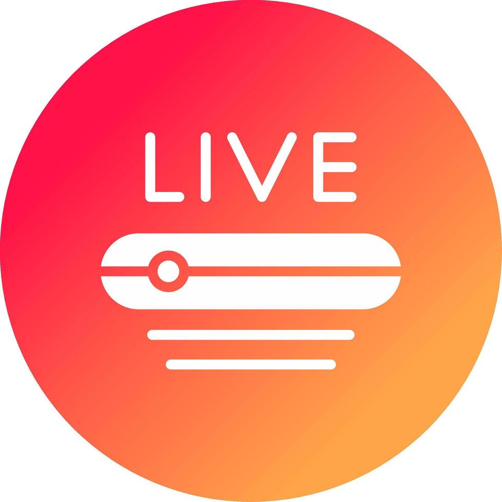 Live Stream Creative Icon Design vector