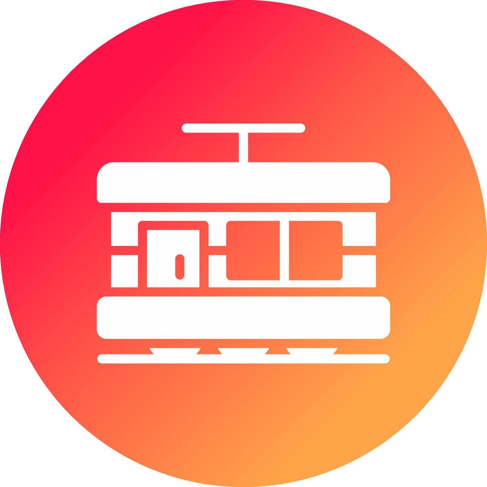 Tram Creative Icon Design vector