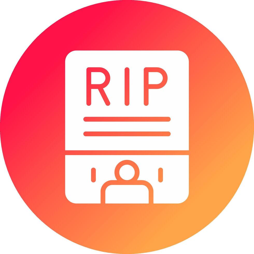 Obituary Creative Icon Design vector