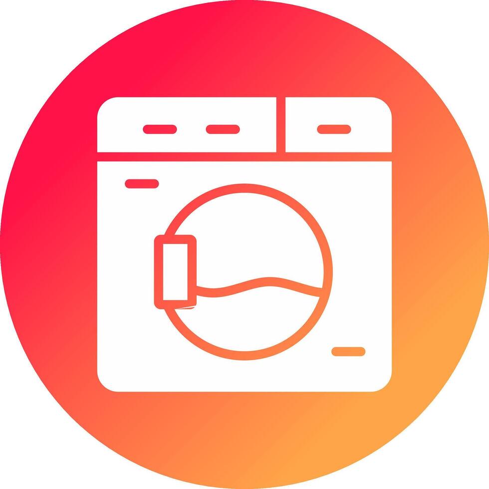 Washing Machine Creative Icon Design vector