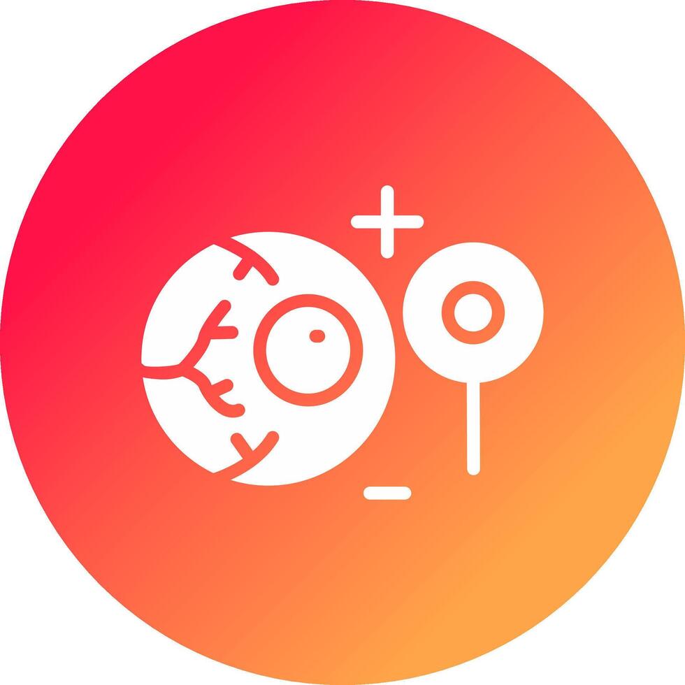 Manual Eye Examination Creative Icon Design vector