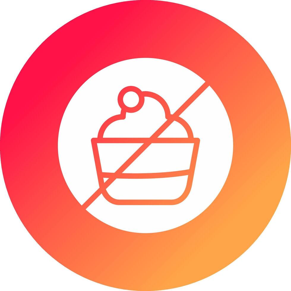 No Sweets Creative Icon Design vector