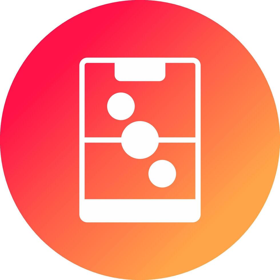 Glyph Gradient Circle Design vector