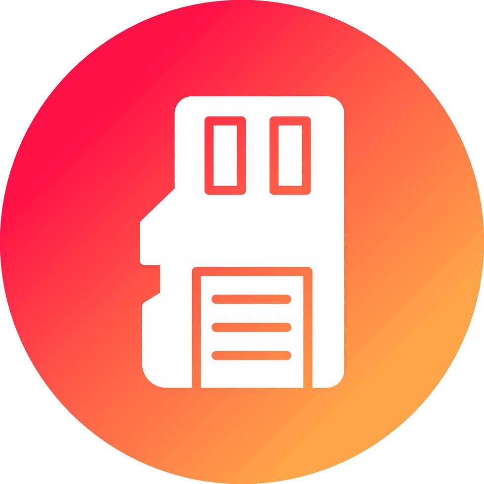 Sd Card Creative Icon Design vector