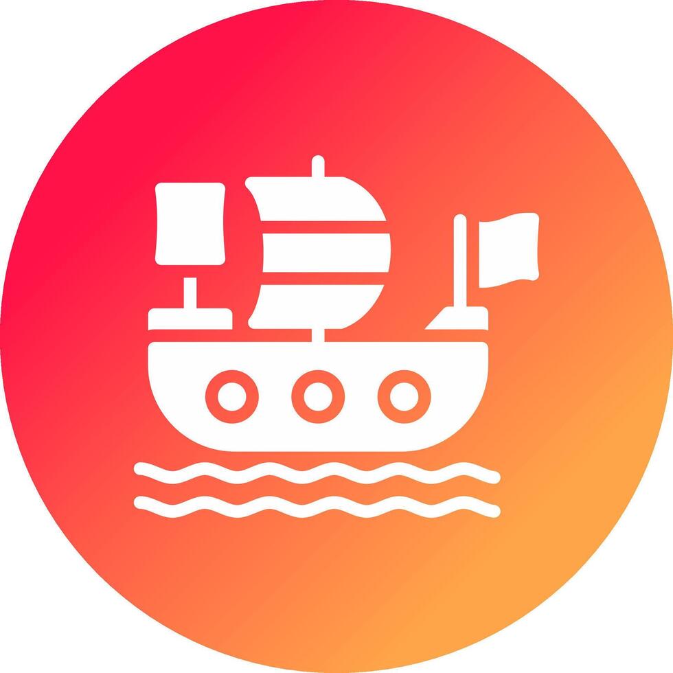 diseño de icono creativo de barco pirata vector