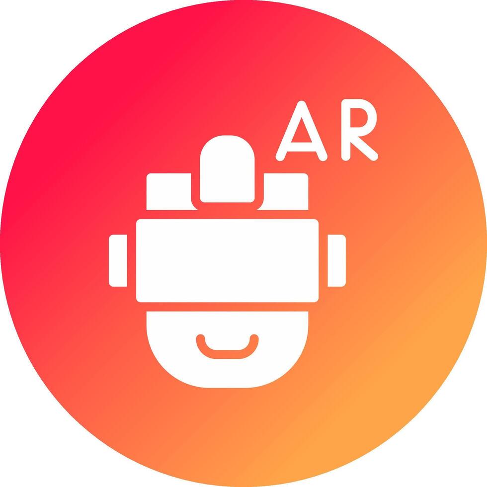 Ar Helmet Creative Icon Design vector