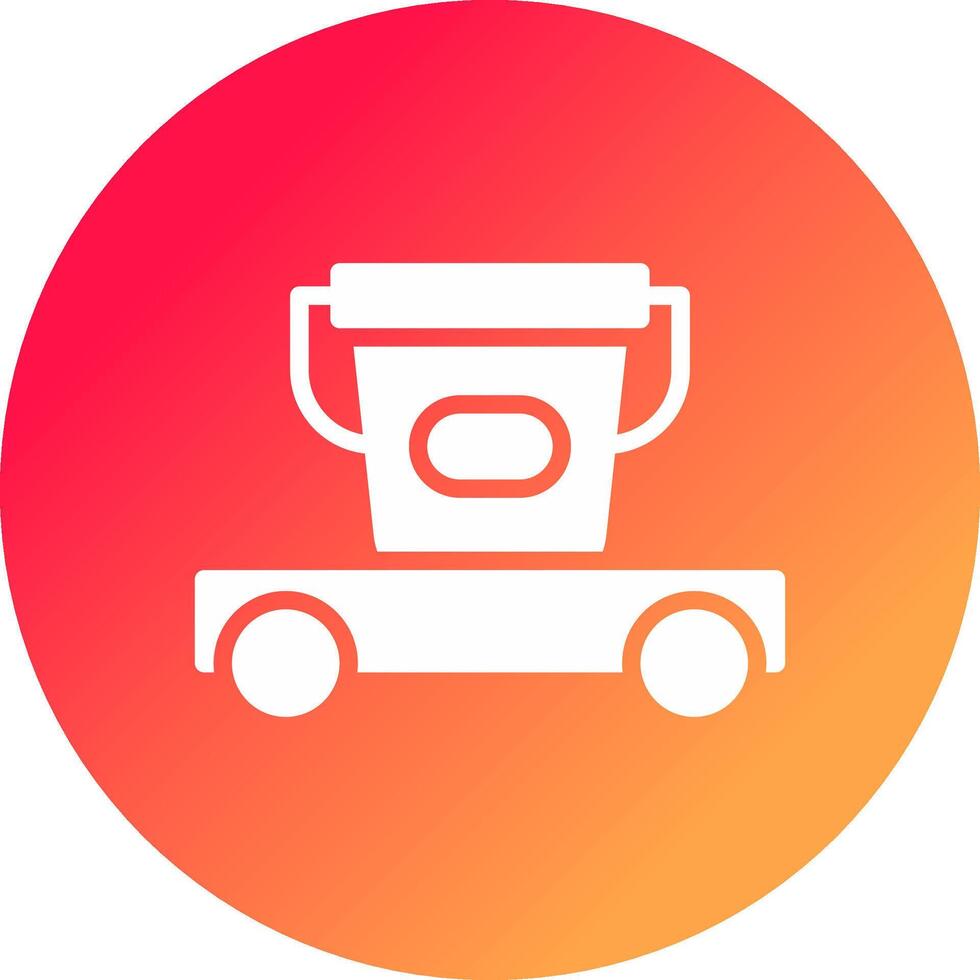 Cleaning Cart Creative Icon Design vector