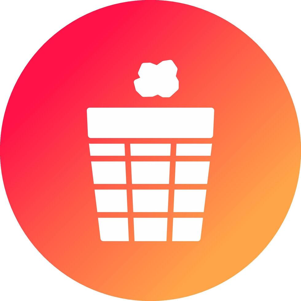 Trash Bin Creative Icon Design vector