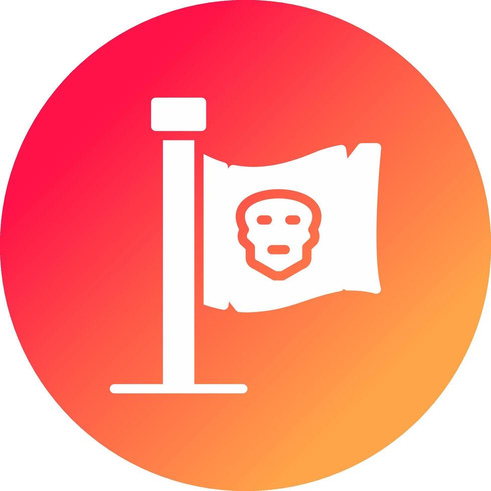 Pirates Flag Creative Icon Design vector
