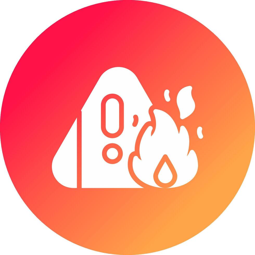 Fire Warning Creative Icon Design vector