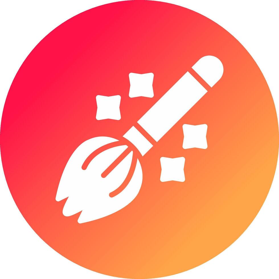 Magic Broom Creative Icon Design vector