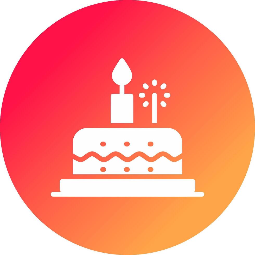 diseño de icono creativo de pastel de cumpleaños vector