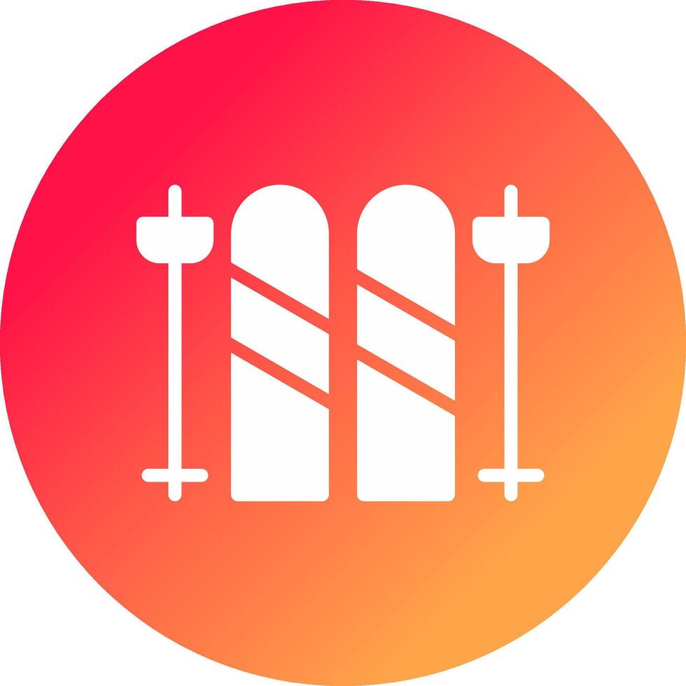 Skis Creative Icon Design vector