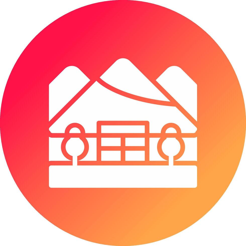 Igloo Landscape Creative Icon Design vector
