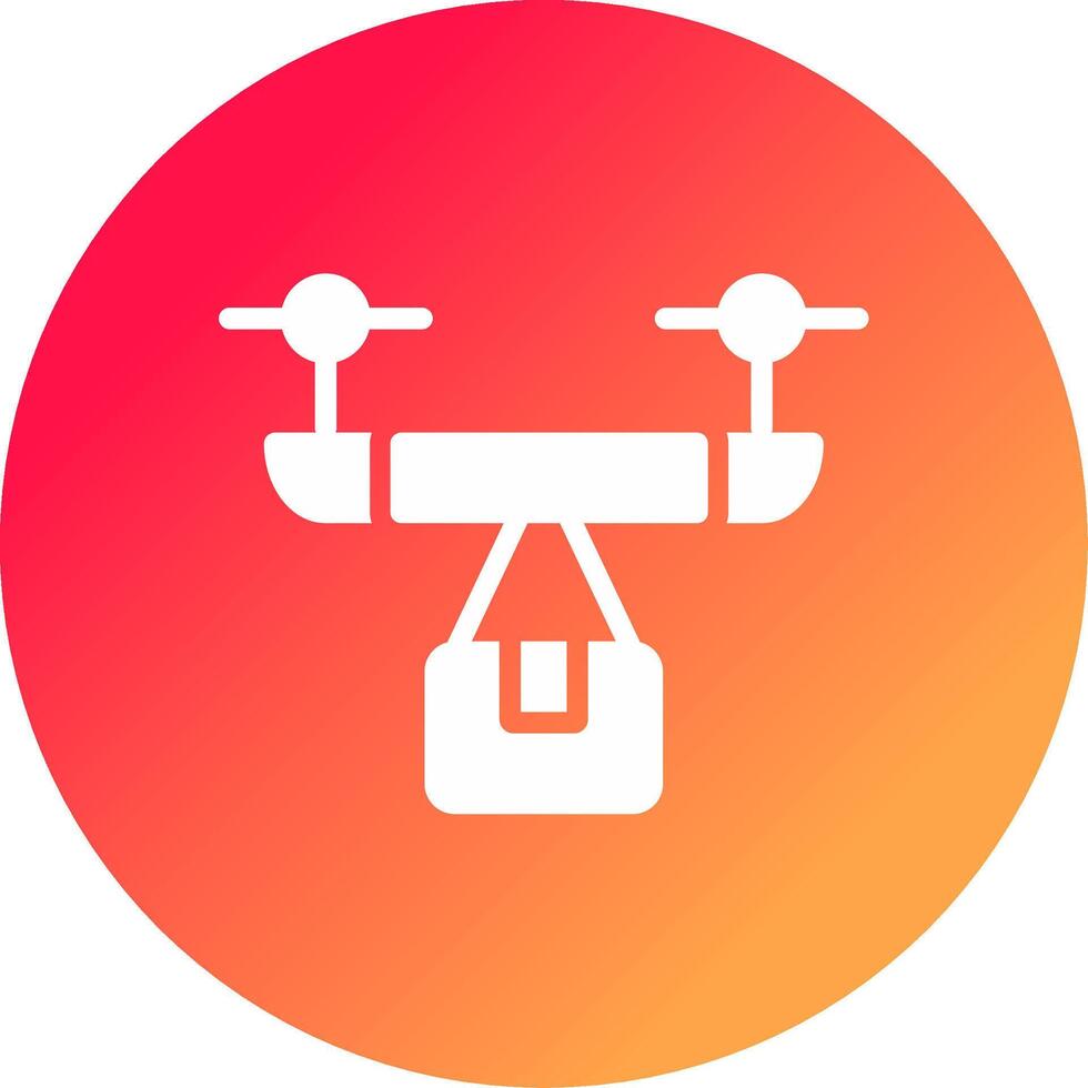 Drone Delivery Creative Icon Design vector