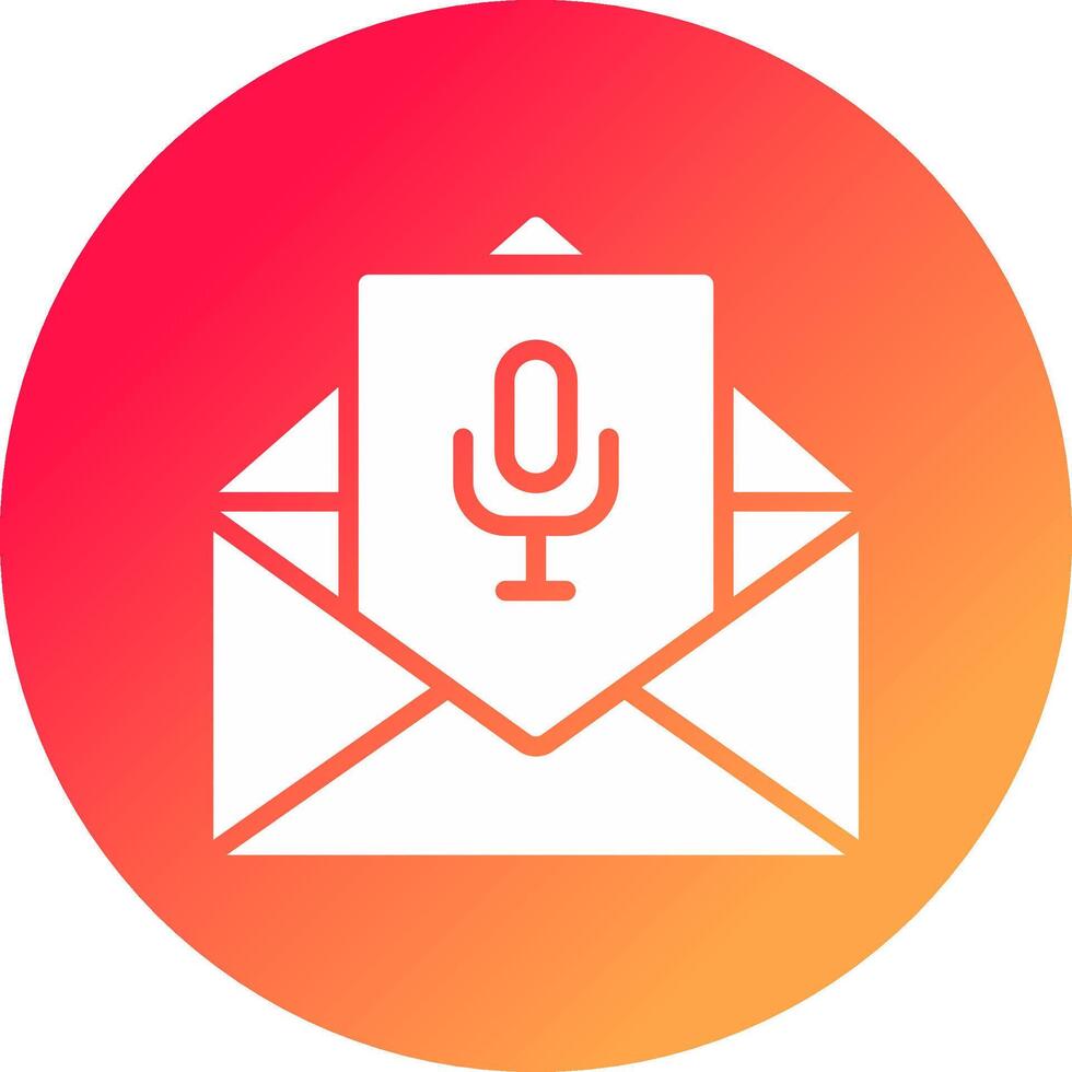 Voice Email Creative Icon Design vector