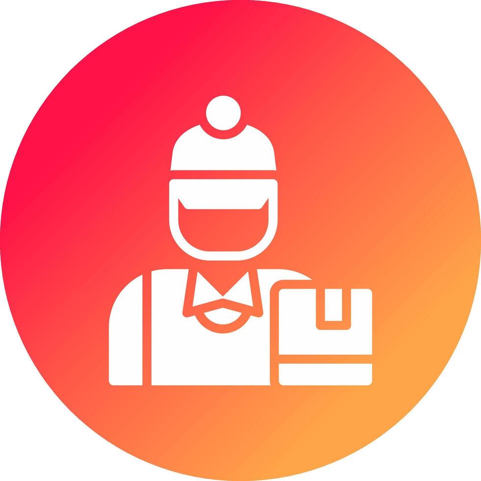 Delivery Boy Creative Icon Design vector