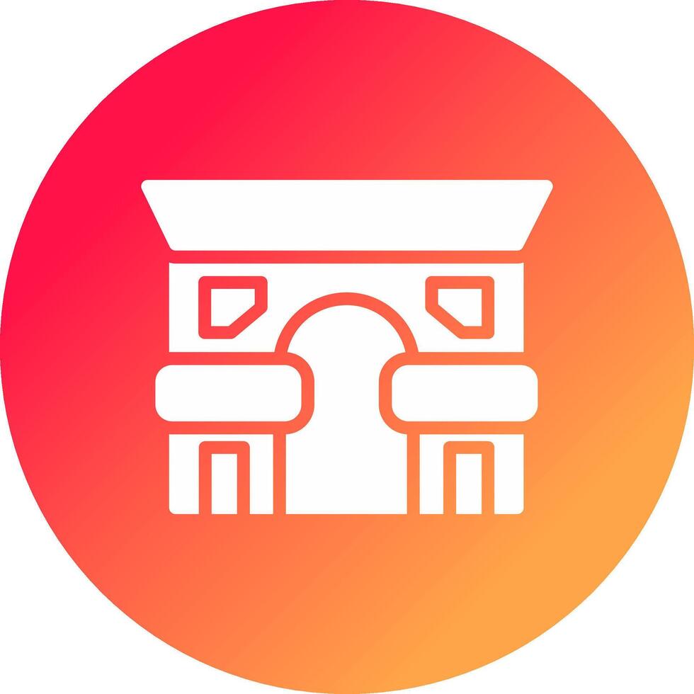 Arc De Triomphe Creative Icon Design vector