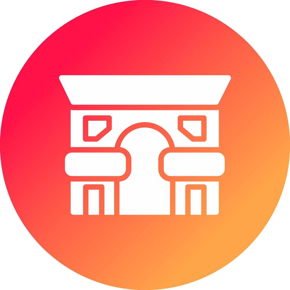 diseño de icono creativo de arc de triomphe vector