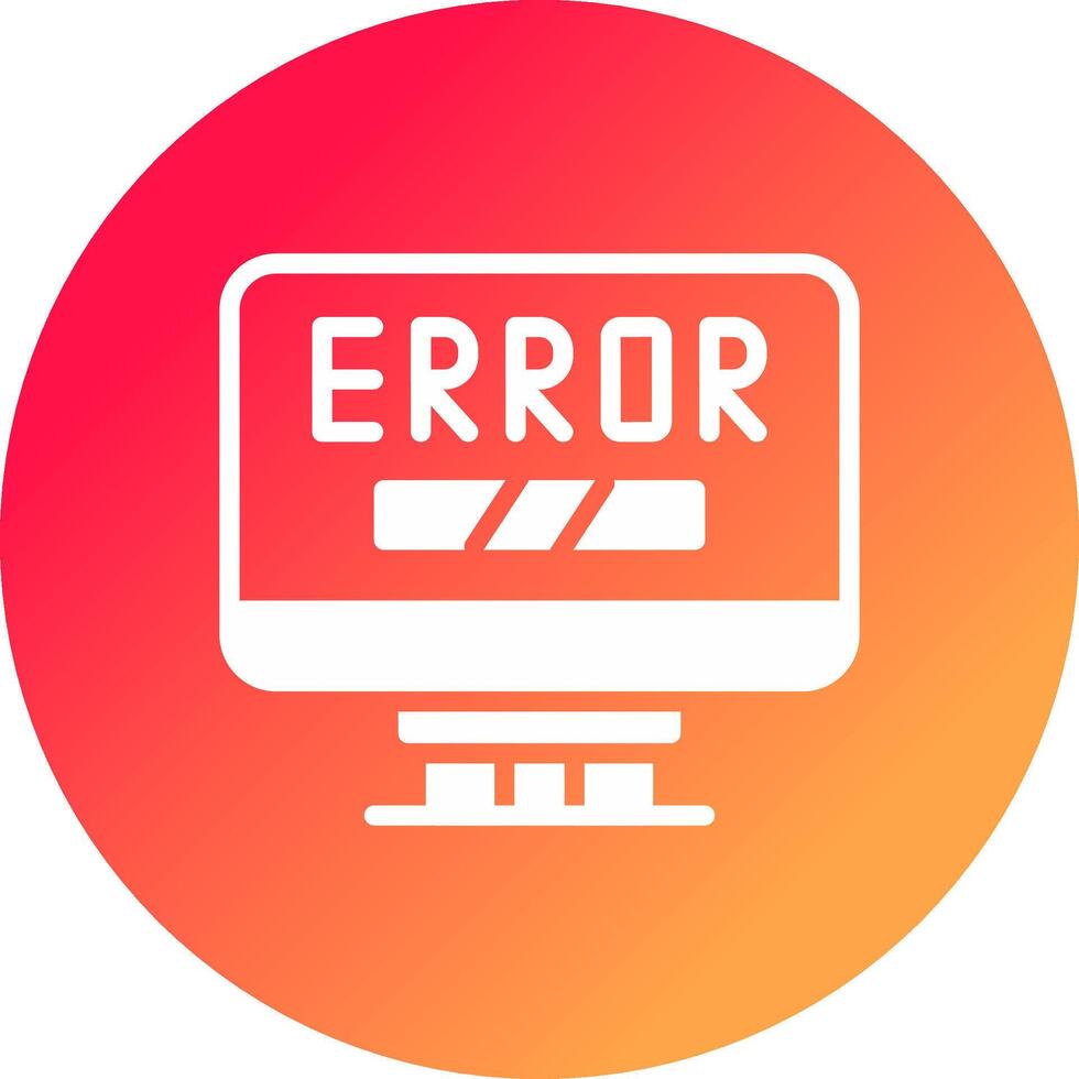 Error Creative Icon Design vector