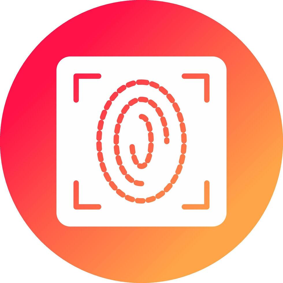 Fingerprint Scan Creative Icon Design vector