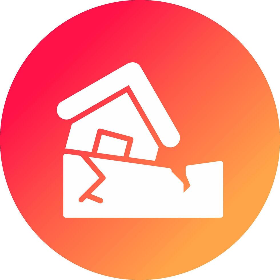 Earthquake Creative Icon Design vector