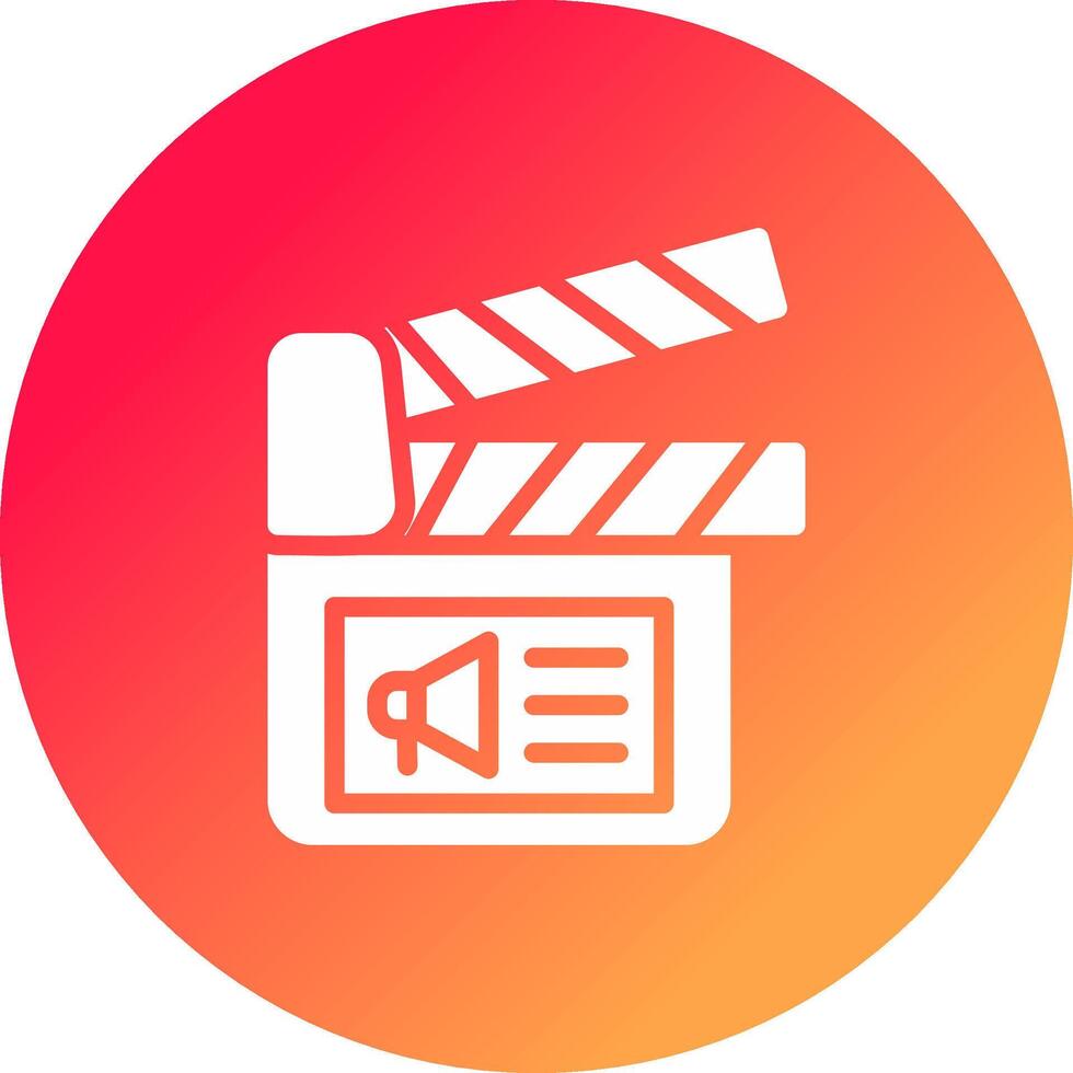 Cinema Ad Creative Icon Design vector