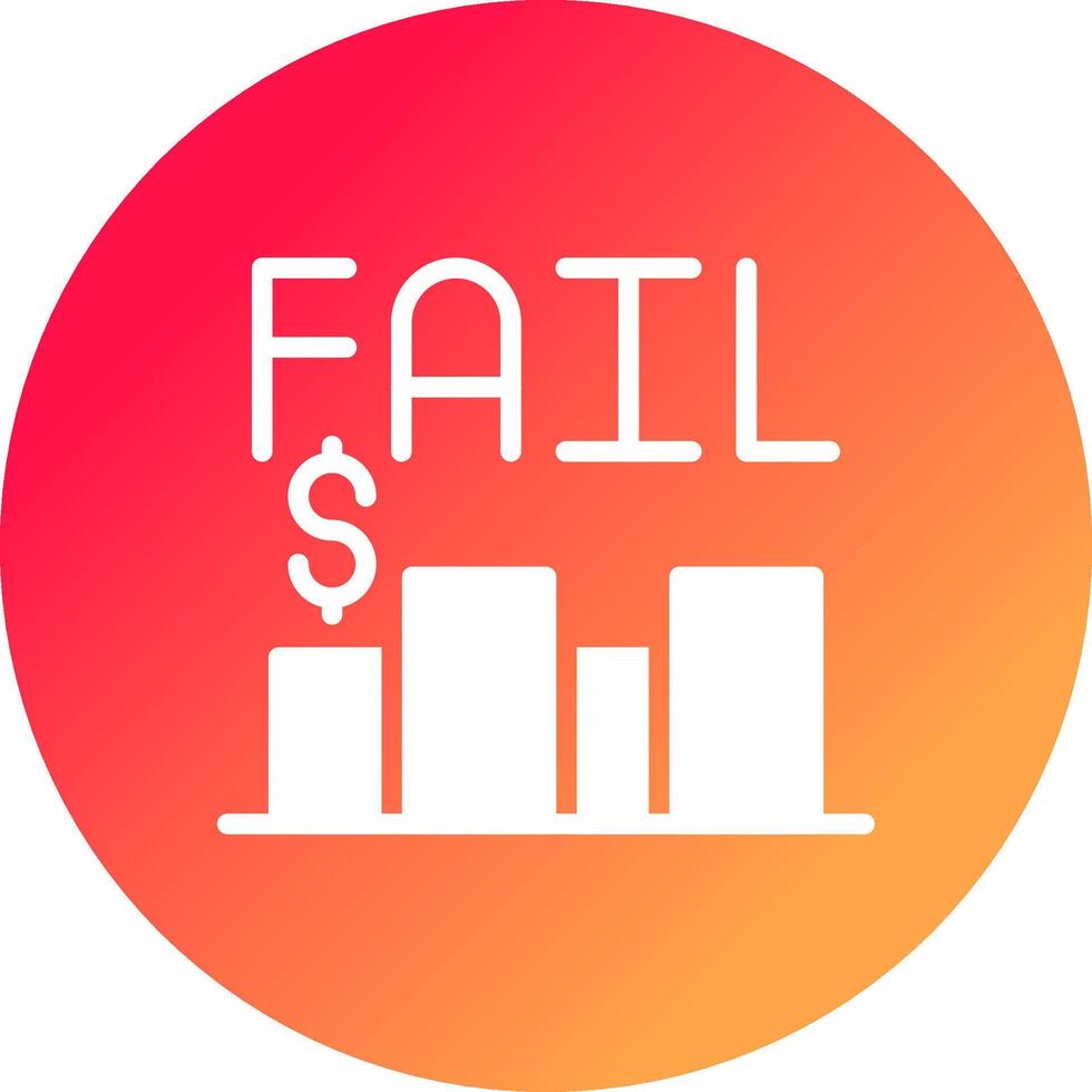 Business Fail Creative Icon Design vector