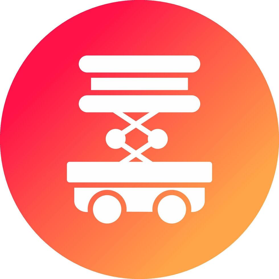 Scissor Lift Creative Icon Design vector
