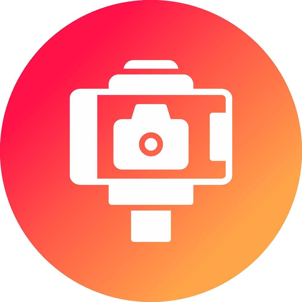 Selfie Stick Creative Icon Design vector