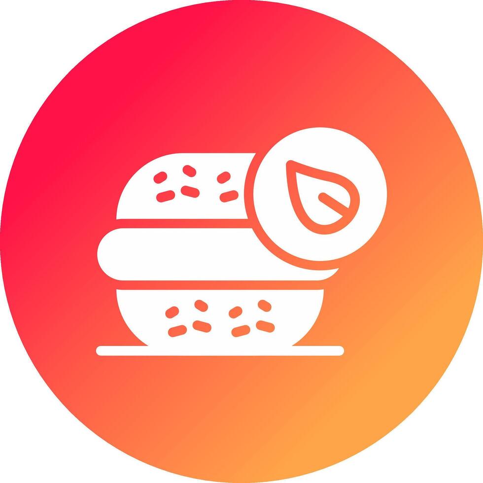 Vegan Burger Creative Icon Design vector