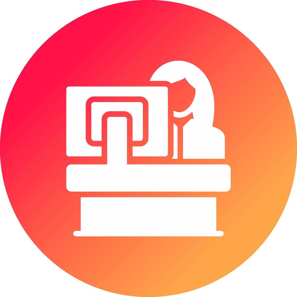 Receptionist Creative Icon Design vector