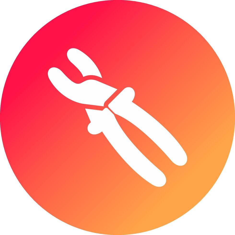 Needle Nose Pliers Creative Icon Design vector