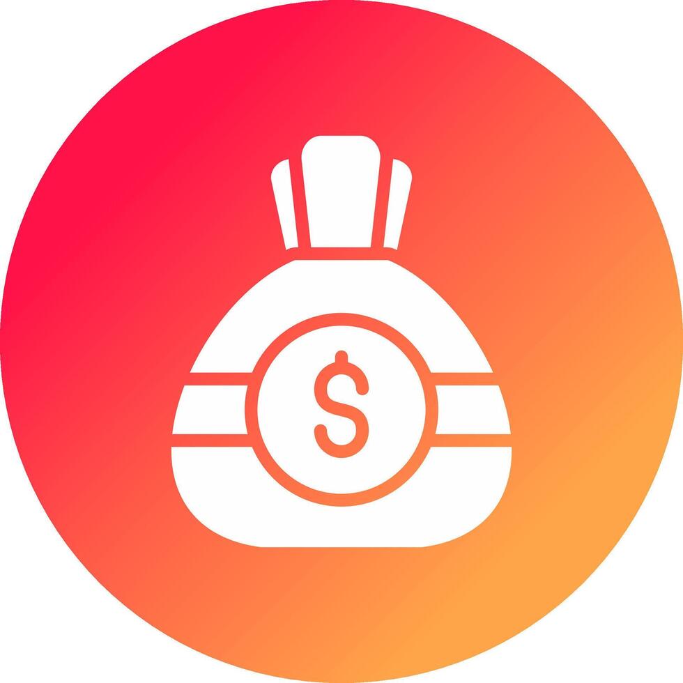 Money Bag Creative Icon Design vector