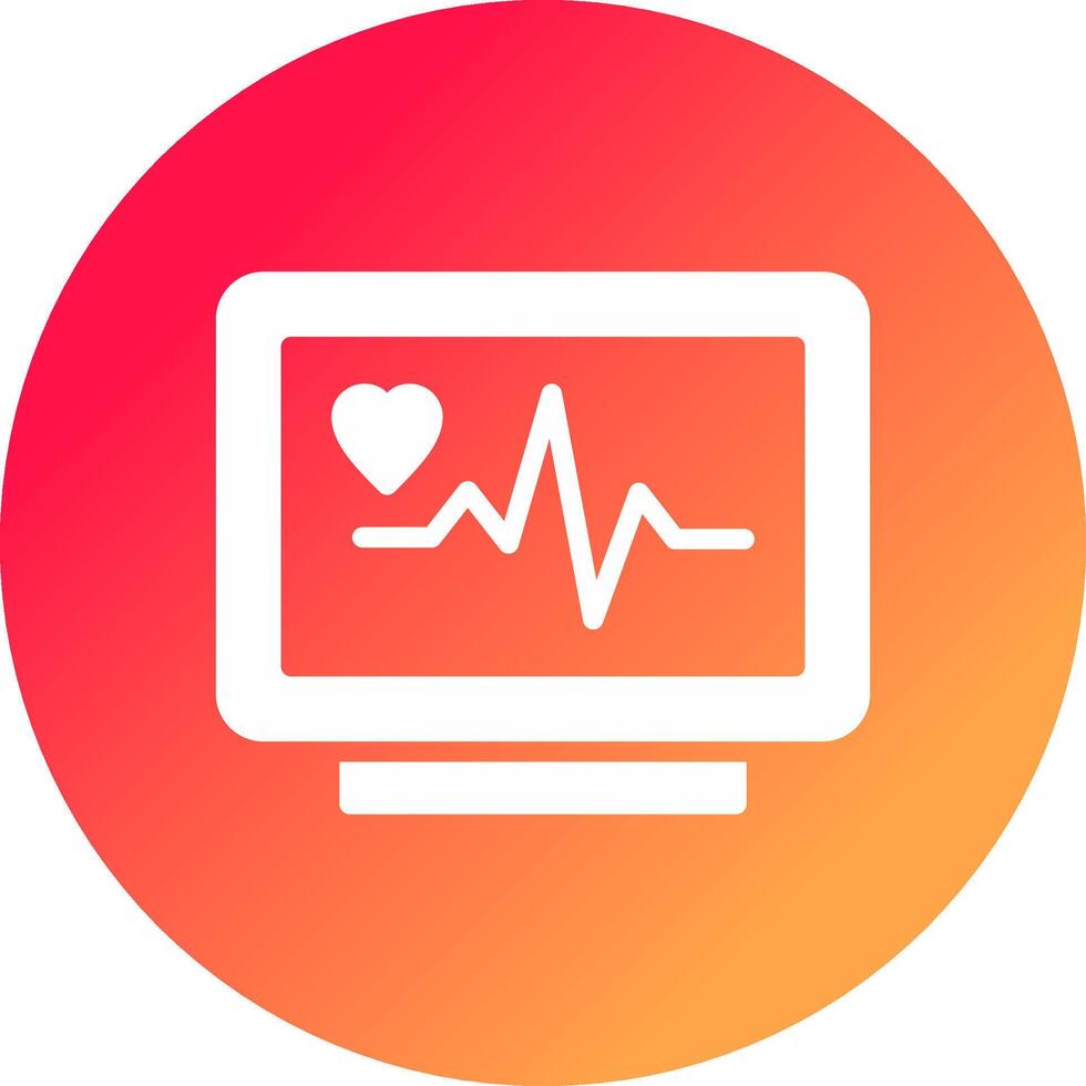 ECG Monitor Creative Icon Design vector