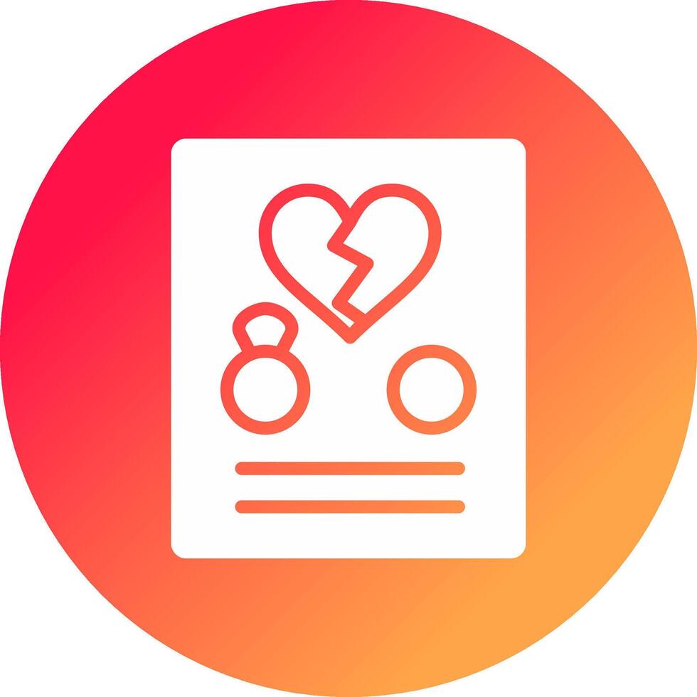 Divorce Creative Icon Design vector