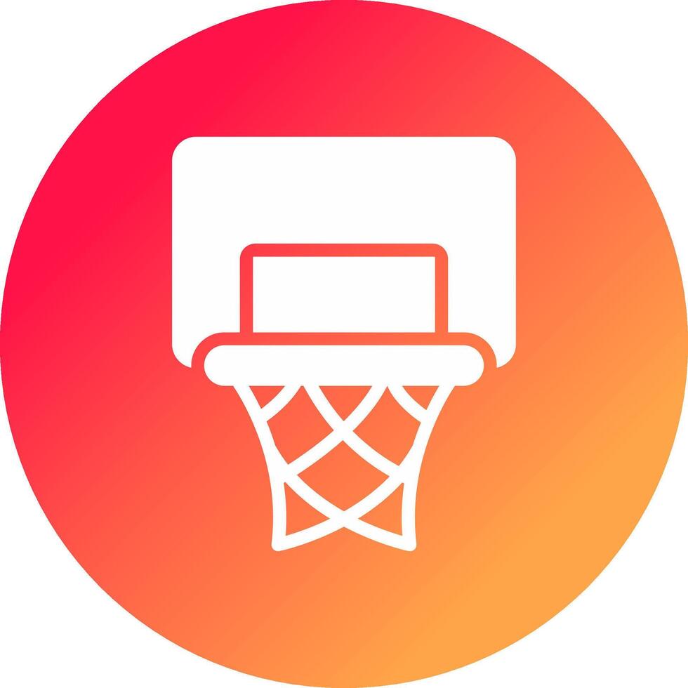 Basketball Hoop Creative Icon Design vector