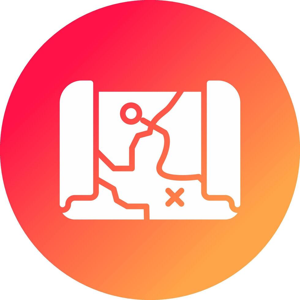 Treasure Map Creative Icon Design vector