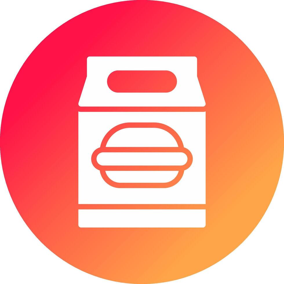 Lunch Bag Creative Icon Design vector