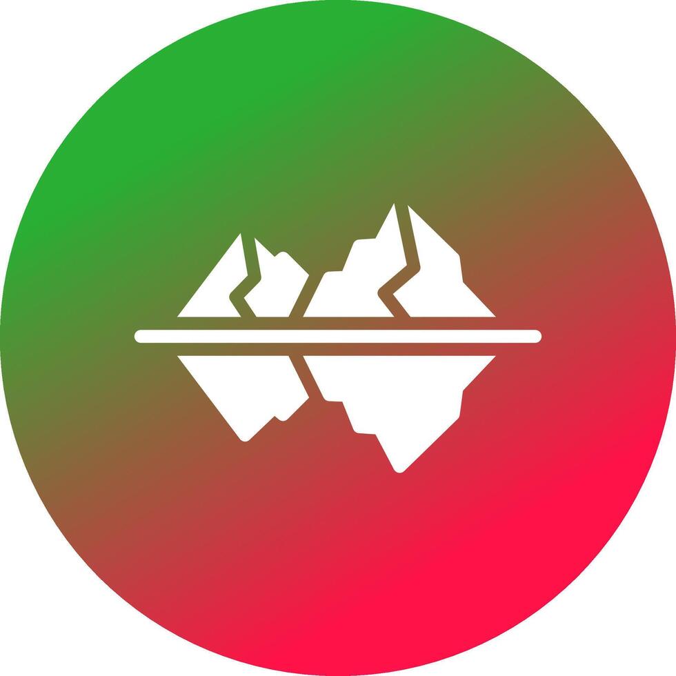 Iceberg Creative Icon Design vector