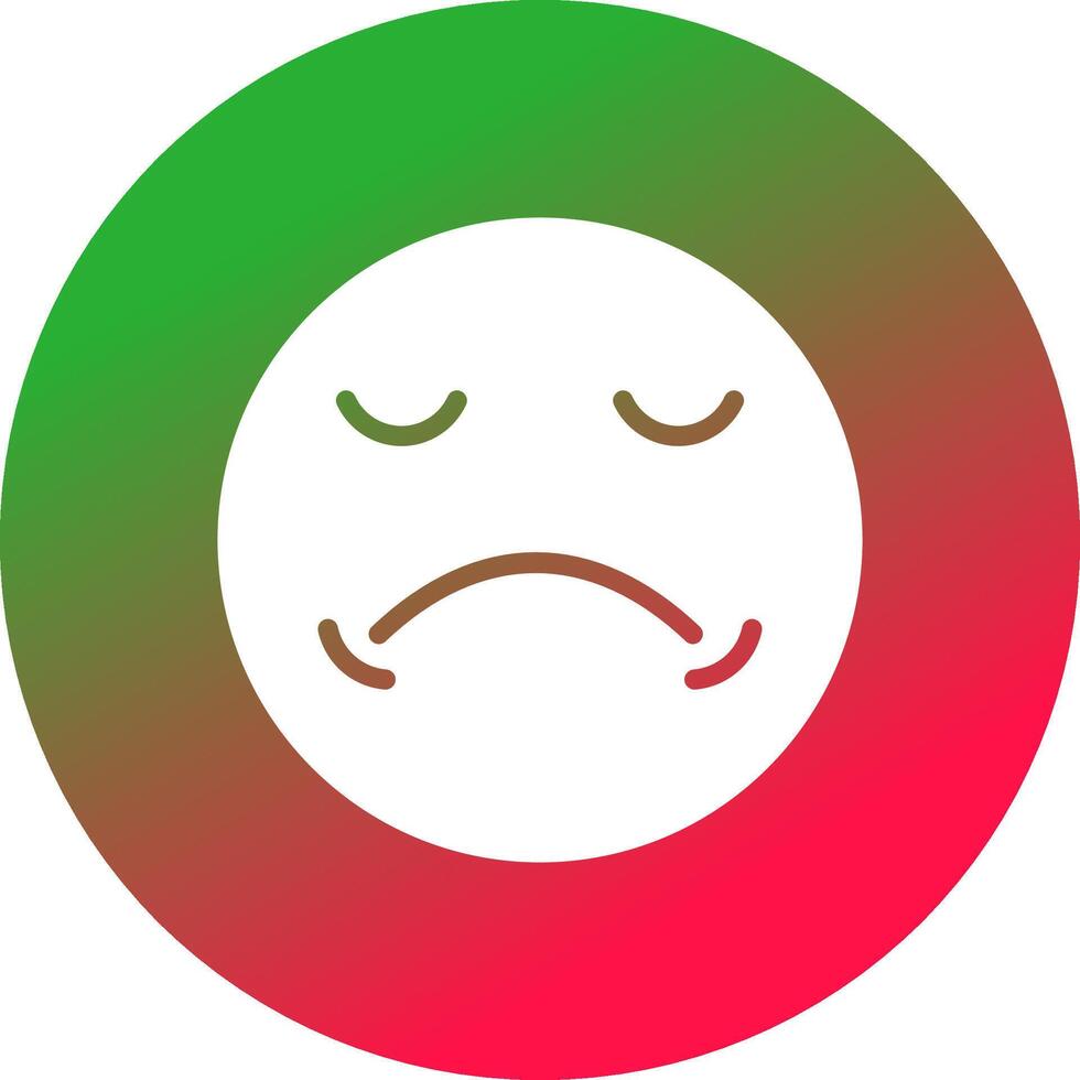 Glyph Gradient Circle Design vector